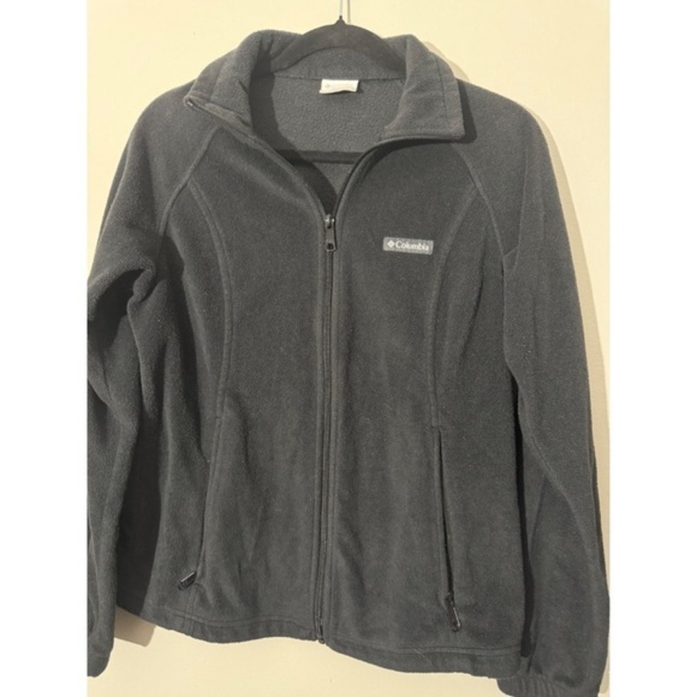 Columbia Fleece Jacket Full‎ Zip Soft Warm Comfy Outdoor Coat Gray